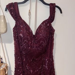 Plum colored homecoming dress